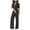 Black, variant on Women's Jumpsuits Rompers & Overalls Long Sleeve Fashion Summer Solid Casual Suspender Jumpsuit with Zipper Ladies Jumpsuit