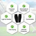 thumbnail image 6 of Ledeak 1 Pair Football Shin Guard Sleeves with Foam Padding, Breathable Professional Calf Protective Footless Shin Pads Socks for Sports Soccer Rugby Hockey Kids Boys Girls Adult Men Women, 6 of 7