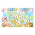 thumbnail image 2 of Aqestyerly Easter Fabric Backdrop 4X6Ft,Reusable Waterproof Spring Party Decorations for Photo Booths,Church Events,Home Decor - Vibrant Easter Bunny Egg Hunt Scene Background, 2 of 6
