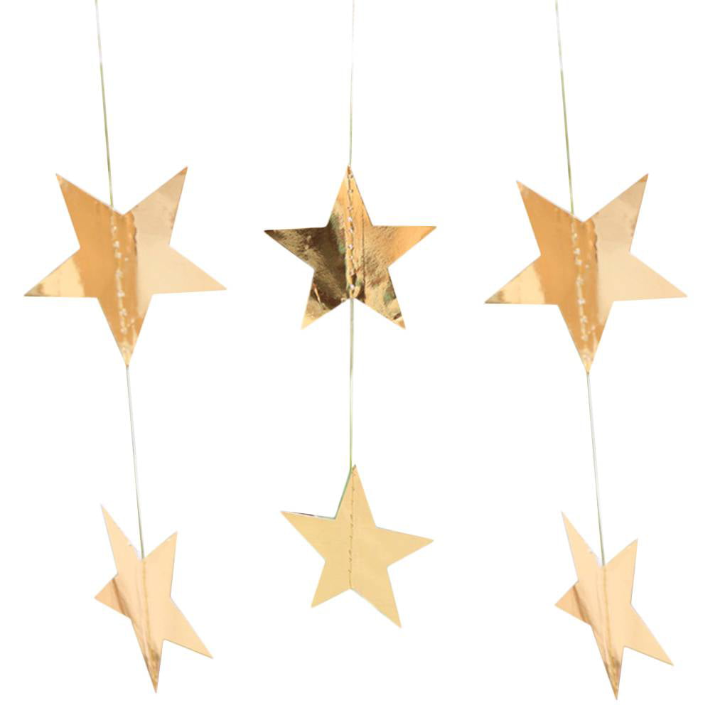 4M Star Paper Garland Hanging Chain Birthday Party Ceiling Home Wedding Banner 