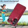 thumbnail image 2 of Nalacover for Samsung Galaxy A34 5G Wallet Case with Card Slots & Metal Finger Ring, Durable PU Leather Back Double Magnetic Botton Flip Kickstand Purse Shockproof Phone Case,Red, 2 of 10