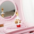 thumbnail image 2 of FONDOTIN 1Pcs Boîte à Musique pour Filles avec Design de Commode Classique Style Rose Plastique Rigide 12.2x5.3x3.5in, 2 of 7