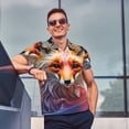 thumbnail image 5 of Daiia Color Splash Fox Portrait Pattern Men’s Polo Shirts,Solid Deck Shirt,Classic Fit, Breathable Cotton Polo for Casual and Sport Wear-XX-Large, 5 of 7