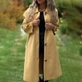 thumbnail image 6 of Niaviben Women's Wool Pea Coat Warm Coats for Women Long Peacoat Women's Jackets Winter Coat Women's Jacket Women Jackets Yellow S, 6 of 6