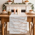 thumbnail image 2 of Table Runner 70 Inches Long for Kitchen Dining, Orange Branches Dresser Scarf Farmhouse, Dining Table Decorations for Wedding/Parties, Modern Abstract Art Forest Silhouettes 13 x 70 In, 2 of 8