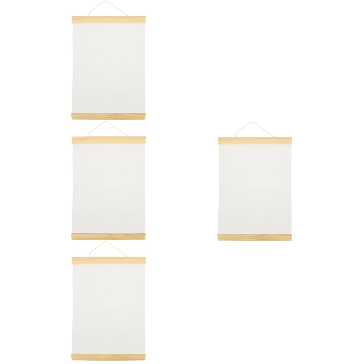 Worgeous 4pcs Hanging Oil Painting Sheet Blank Oil Painting Canvas Hanging Painting Canvas Sheet