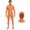 Orange-Adult, variant on Unisex Full Body Zentai Suit Halloween Open Face Stretchy Bodysuit for Adult Suit Only (Orange-Adult XXL)