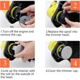 thumbnail image 4 of 8 Packs 0.065 inch Line Trimmer Replacement Spool for Ryobi 18v 24v 40v, Fits Ryobi One+ AC14RL3A, 11ft Cordless Line Trimmer, 6 Spools + 2 Trimmer Ca, 4 of 5