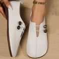 thumbnail image 5 of Miluxas Women Ballet Flats Shoes Low Heels Wide Width Comfortable Slip On Casual Shoes for office White 9.5(43), 5 of 8