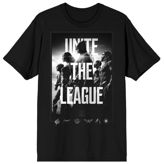 Justice League Unite The League Black Short Sleeve T-shirt Large