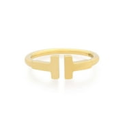 TIFFANY & CO. Tiffany & Co 18K Yellow Gold T Wire Ladies Ring Size 5 Pre-Owned