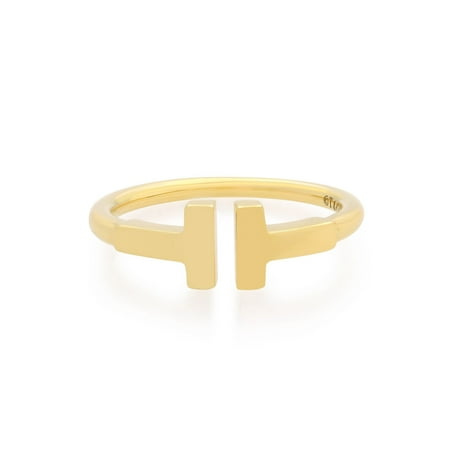 Pre-Owned Tiffany & Co 18K Yellow Gold T Wire Ladies Ring Size 5