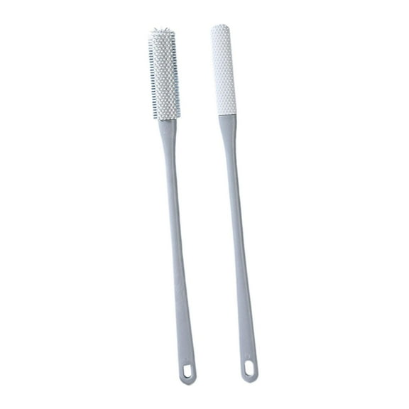 Zxpjkyu Foot Brush Lotion Applicator for Foot Shower Toe Cleaning Brush with Long Handle Gray Set