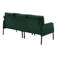 thumbnail image 6 of Dtwnek Corduroy Upholstered Loveseat Sofa with Metal Legs and Side Pockets, 2 Seater Sofa Couch for Living Room, Bedroom, Apartment, Dark Green, 6 of 8