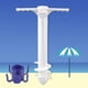 thumbnail image 1 of Soporte atornillable para anclaje de arena para sombrilla de playa, abrazadera para caña de pescar de talla única, seguro para viento fuerte (triple rotación), 1 of 5