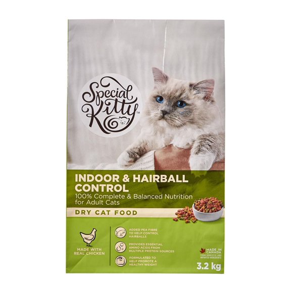 Special Kitty Intérieur & Contrôle des Boules de Poils Nourriture Sèche pour Chats 3.2kg