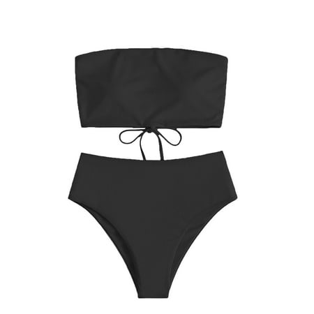 RUTAYY Swimwear 2025 Women Sexy Cute Split Bikini Swimsuit High Waisted Bikini Sexy Push Up 2PCS Beach Swimming Swimsuits Boho Beachwear