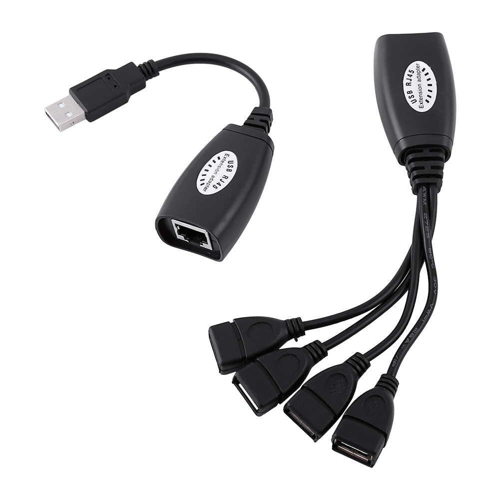 4 USB To RJ45 Extension Cable, 4 USB To RJ45 Adapter,
