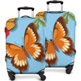 thumbnail image 2 of Stretch Luggage Cover M(22-24in)– Elastic Travel Suitcase Protector with Handle Openings & Bottom Closure, Washable Polyester Spandex Suitcases Cover, Butterfly Floral Print, 2 of 5