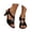 Black, variant on Dakaela Women's Strappy High Heels Open Toe Summer Heeled Sandals Comfortable Slingback Dressy Pumps Shoes with Adjustable Ankle Strap Beige 6.5
