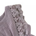thumbnail image 3 of Baby Lace Little Flying Sleeve One-Piece Romper + Headscarf Female Baby Linen Back Button Lace Edge Romper  Two-Piece Set, 3 of 12