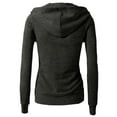 thumbnail image 4 of H2H Womens Active Regular Fit Zip Up Long Sleeve Hoodie Jacket CHARCOAL XS (CWOHOL020), 4 of 5