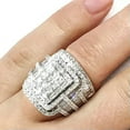 thumbnail image 4 of Luxury Wedding Band Ring Women's White Gold Filled AAA Fashion Cz Ring Size 6-10, 4 of 5