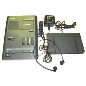 pedal OLYMPUS T1100 Microcassette Transcriber ac adapter headset WARRANTY 