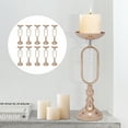 thumbnail image 6 of 10 Pcs Wedding Centerpieces Gold Metal Vase Desktop Flower Stand Wedding Event Flower Holder (6*6*17.5" Each), 6 of 7