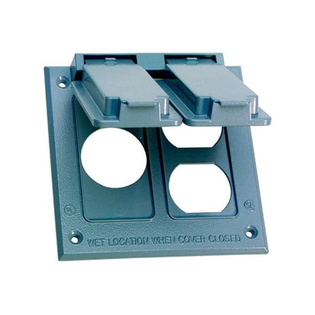 Sigma Electric 14346 Combination Cover Gray - 4.55 x 4.55 in.