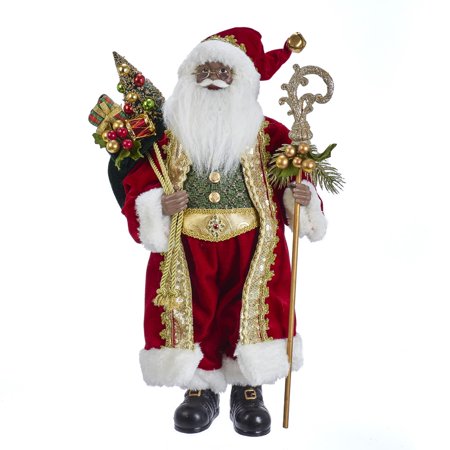 Kringle Santa - Kringles African American Santa Claus Christmas Figurine 18 Inch KK0049 New