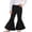 Black, variant on dazeni Toddler Girls Bell Bottom Pants 0-7 Years Cute Bow Ruffle Flare Pants High Waisted Bootcut Trousers Stretchy Dance Pants Black 2 Years