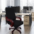 thumbnail image 2 of PiccoCasa Stretch Office Chair Cover Jacquard Stripe Computer Chair Protector, Large, Black, 2 of 6