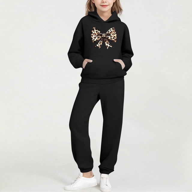 Cowsor Little Girls Outfits 2 Piece Toddler Long Sleeve Sweatshirt Leggings Pants Clothing Set