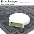 thumbnail image 4 of HUGFEGWE Heating Pad Electric Blanket with 10 Gear Temperature Adjustment & Timing & Overheating Protection, Grey Washable 110V 75W (30 * 60cm / 11.8 x 23.6 Inch) with US Standard Plug CJB91-100842, 4 of 6