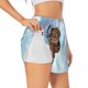 thumbnail image 1 of Balery Funny Cat Taking a Bath Pantalones cortos deportivos para mujer con forro y dos bolsillos, elásticos, para entrenamiento, gimnasio, yoga-Large, 1 of 7
