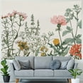 thumbnail image 4 of PRATYUS Floral Plants Wall Tapestry,Vintage Herbs Tapestry Colorful Nature Wild Flowers Tapestry Wall Hanging for Dorm Living Room Bedroom Decor  40x30inch, 4 of 6