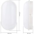 thumbnail image 2 of Lámpara de partición elíptica Aplique de pared para techo Accesorio de iluminación, 20W 3000K 1600LM IP65, para interior y exterior - Blanco Xemadio GX-165-2, 2 of 7