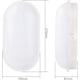 thumbnail image 2 of Lámpara de techo y pared elíptica para interior y exterior, 20 W, 3000 K, 1600 lm, resistente al agua IP65, luminaria moderna de color blanco, 2 of 7