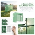 thumbnail image 6 of Kadyn Outdoor Portable Walk-in Greenhouse with PE Cover Heavy-Duty Metal Frame Roll-up Zipper Door, 6 of 7