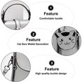 thumbnail image 3 of Otoño e invierno nuevo bolso de mano de PU con conocimiento de embarque, bolso pequeño colgado al hombro, lindo bolso de gato sonriente., 3 of 5