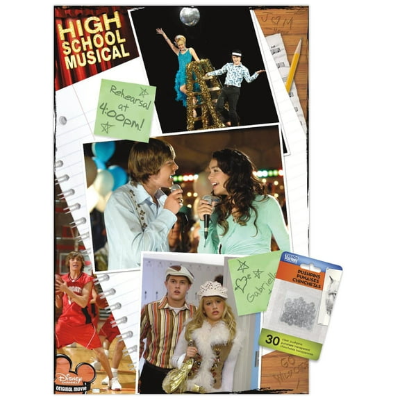 High School Musical - Group Wall Poster with Push Pins, 14.725" x 22.375"