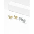 thumbnail image 6 of Silvora 18K Gold Plated Butterfly Earrings with Sparkling Zirconia Sterling Silver Butterfly Earring Studs Jewelry for Daughter Mom Wife, 6 of 7