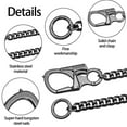 thumbnail image 4 of Ahiller Ahiller Wallet Chain for Men, Lockable Carabiner with Tungsten Steel Taper, Heavy Duty Chain for Key Pocket Belt, 4 of 7
