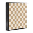 thumbnail image 3 of Stupell Industries Modern Neutral Checkered Pattern Black Framed Giclee Art, 12 x 12, by Carrie Cantwell, 3 of 8