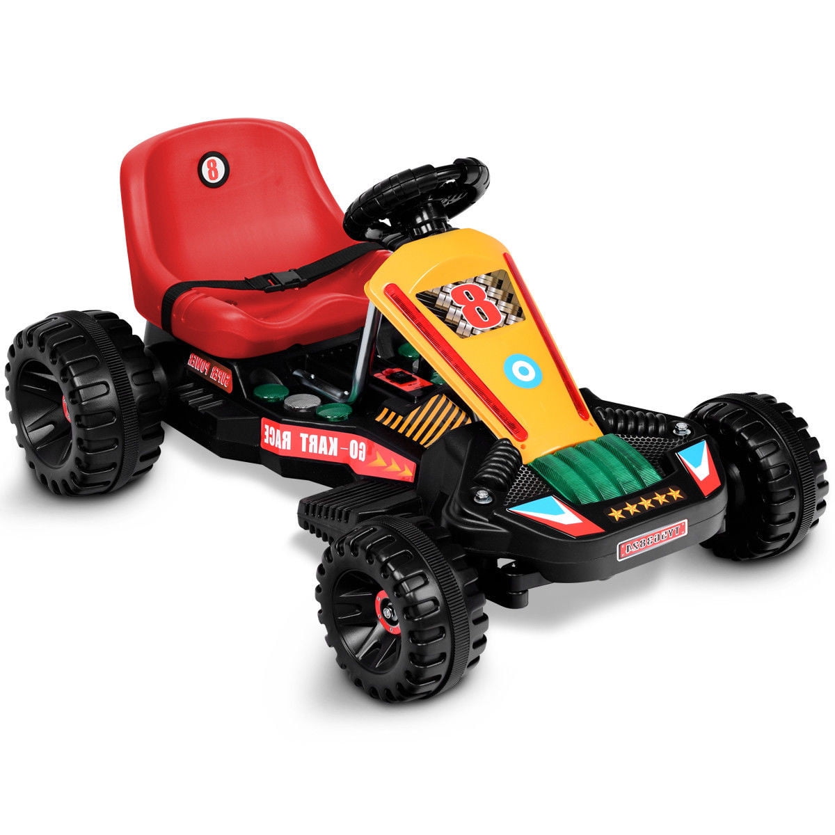 Gymax Go Kart Kids Ride On Car Electric Ed 4 Wheel Racer Buggy Gymax Go Kart Kids Ride On Car Electric Ed 4 Wheel Racer Buggy Toy