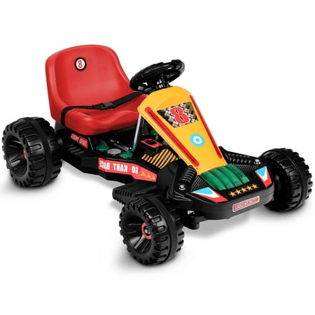 Gymax Go Kart Kids Ride On Car Electric Powered 4 Wheel Racer Buggy