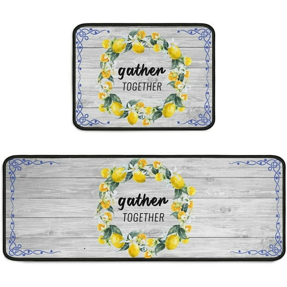 Summer Door Mat 30 X 17 Inch Hello Summer Lemon Doormat Indoor Outdoor Entrance Floor Mat Non Slip Summer Decor Rubber Welcome Mats