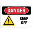 thumbnail image 1 of SignMission OS-DS-A-1014-L-1395 10 x 14 Po Signe de Danger OSHA - Rester à l'Écart, 1 of 1