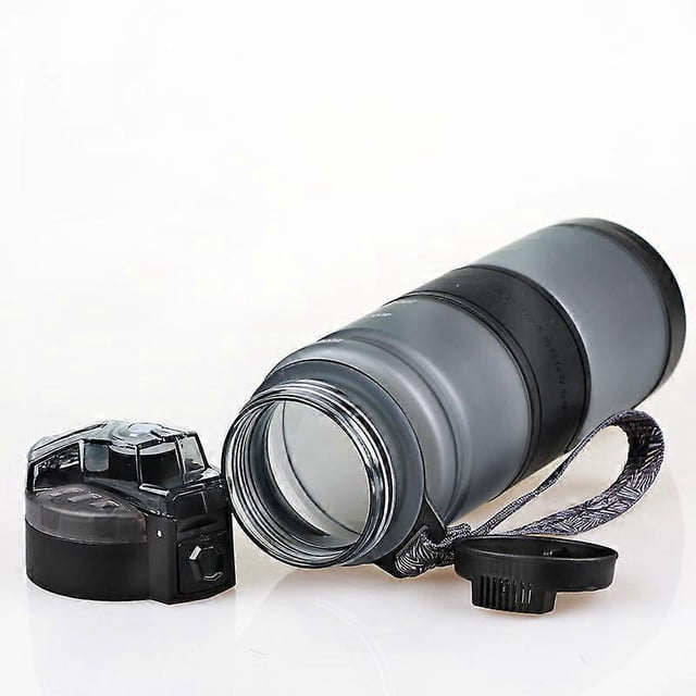 Botella de agua deportiva de 1 l, ligera y a prueba de fugas, ideal para exteriores, camping, ciclismo, fitness, gimnasio y yoga. Botellas con filtro para niños y adultos, con cierre de seguridad.